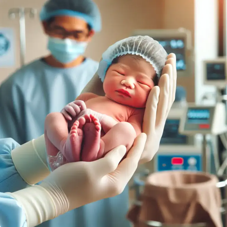 Visual representation of "breech" - In childbirth, the situation when a baby's legs or bottom appear first
