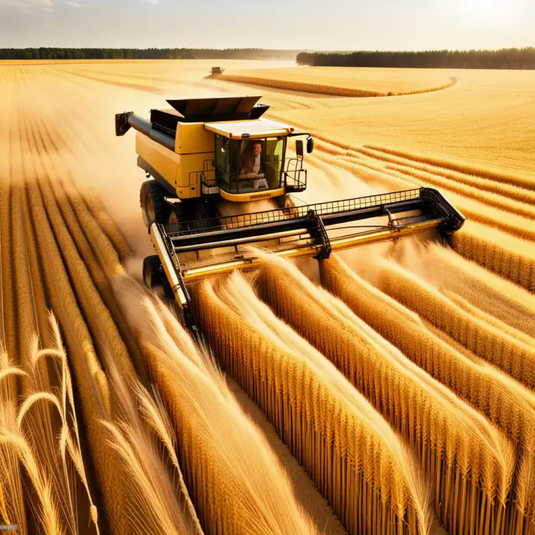 Visual representation of "combine" - A machine that separates the grain from the stalks