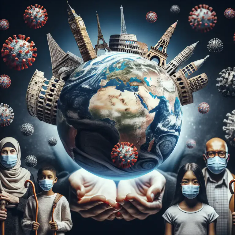 Visual representation of "corona" - A name used for the virus that caused a global pandemic in 2020 (also known as COVID-19).