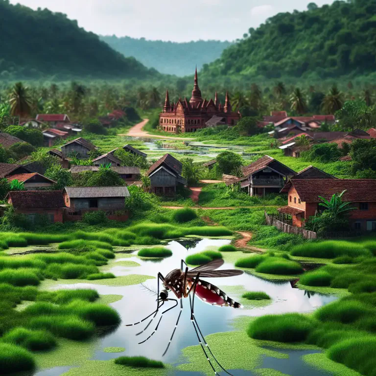 Visual representation of "malarial" - Found in or common in areas where malaria is present.