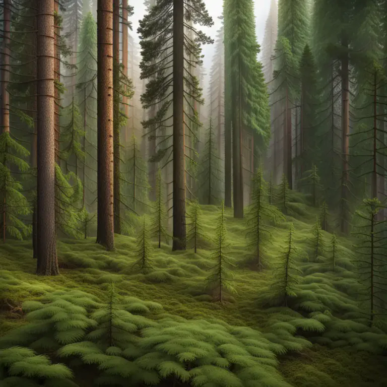 Visual representation of "forestry" - The collection of trees in a specific area.