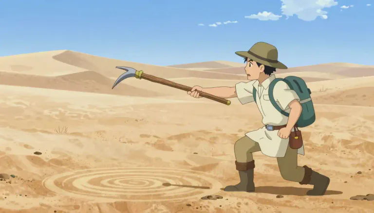 Visual representation of "dowse" - To search for water or minerals by using a special stick or rods