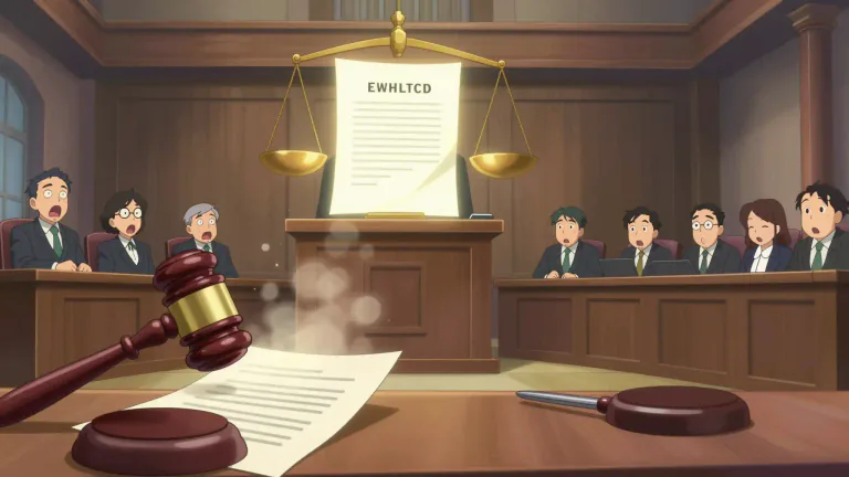 Visual representation of "overturn" - To officially make a legal decision, rule, etc not valid
