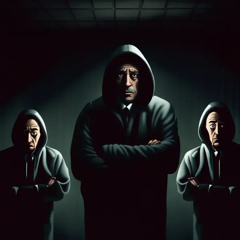 Visual representation of "hold somebody to ransom" - To demand something from someone by threatening them.