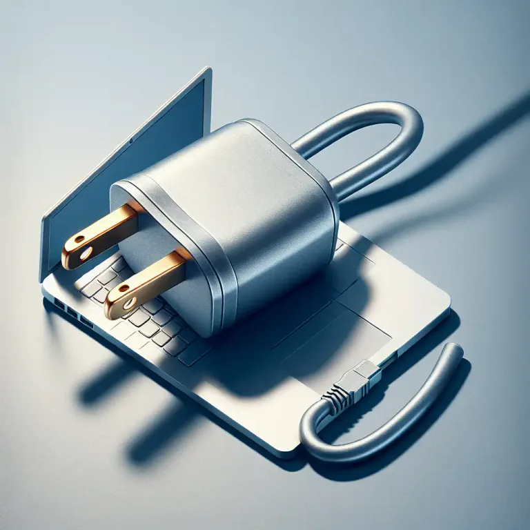 Visual representation of "prong" - Pointed metal piece on a plug for electricity