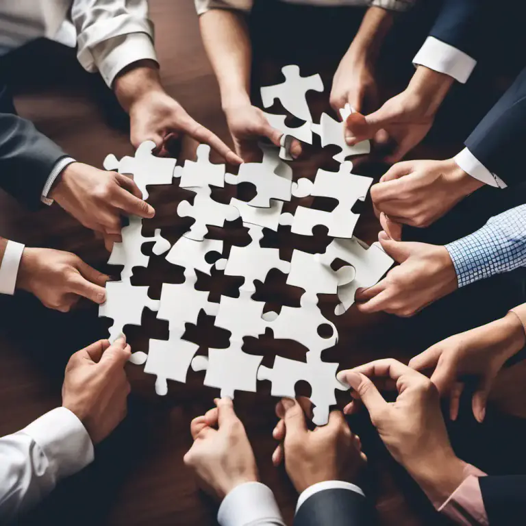 Visual representation of "come together" - When members of a group come together, they unite for a common goal or cause.
