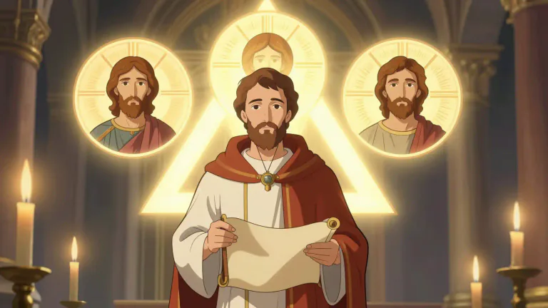 Visual representation of "athanasian" - Relating to St. Athanasius or his theological works, especially the Athanasian Creed that defines the nature of Christ and the Trinity.