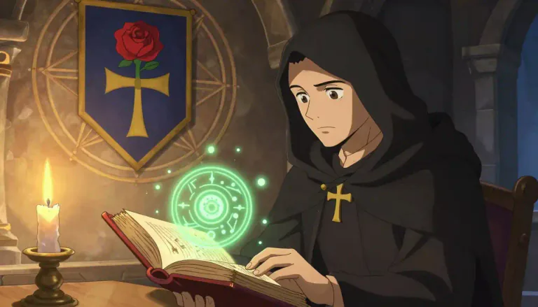 Visual representation of "rosicrucian" - A member of a secret society founded in the early 17th century, dedicated to the study of mystical and esoteric knowledge.