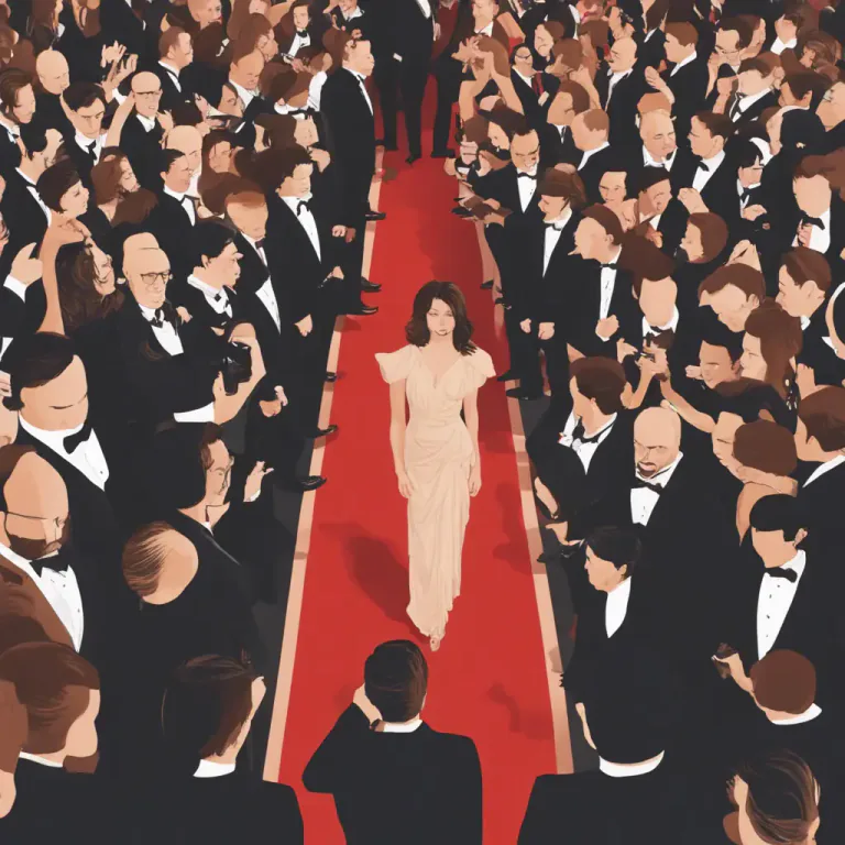 Visual representation of "in the public eye" - Being famous and recognized by many people