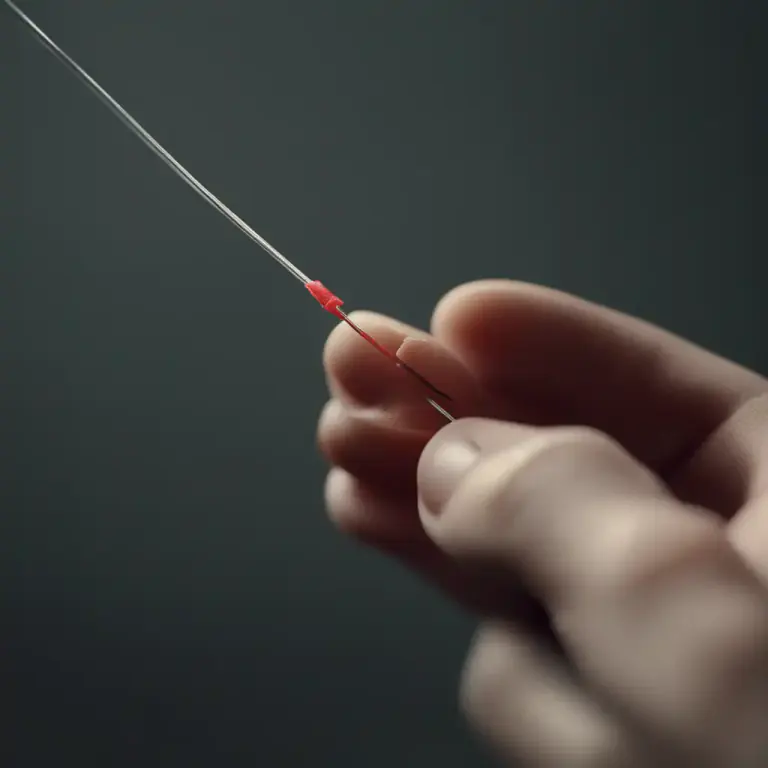 Visual representation of "prick" - To make a small hole or puncture in something with a sharp-pointed object
