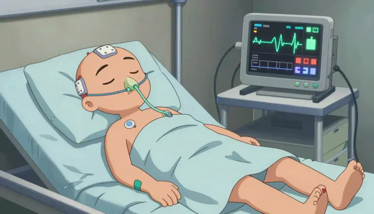 Visual representation of "polysomnogram" - A polysomnogram is a test that records your brain waves, oxygen level in your blood, heart rate, and breathing, as well as eye and leg movements during sleep.