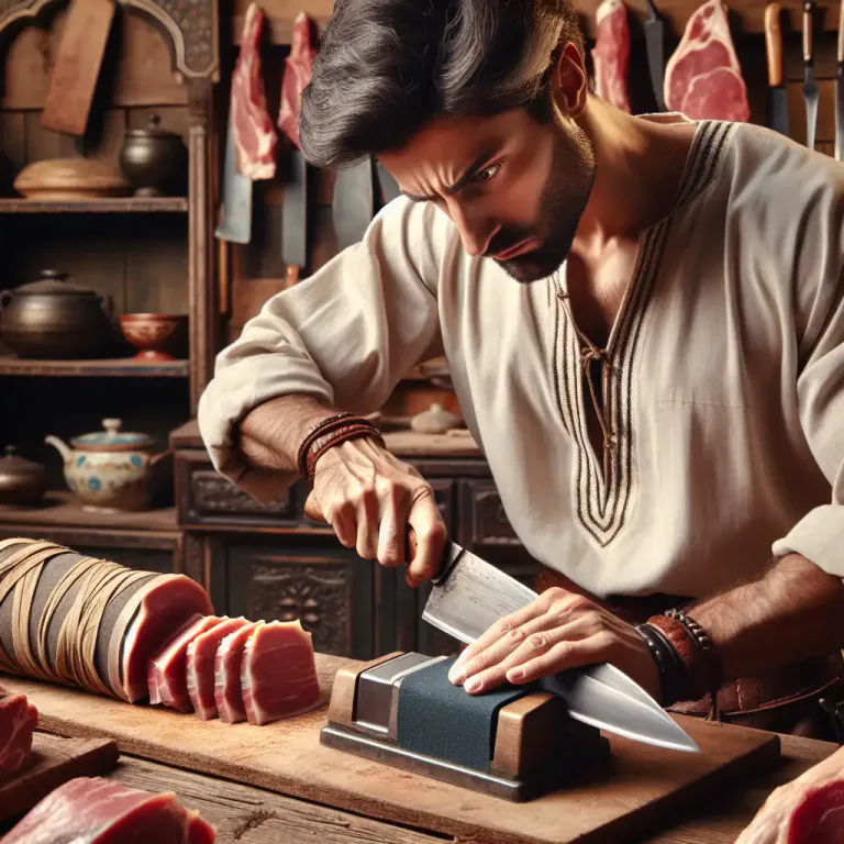 Visual representation of "strop" - To sharpen a blade with a strop