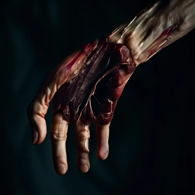 Visual representation of "die back" - In medicine, 'die back' refers to the process where tissue or a part of the body starts to decay or stop functioning.