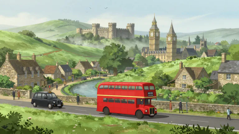 Visual representation of "british" - Something or someone from, located in, or connected to Britain