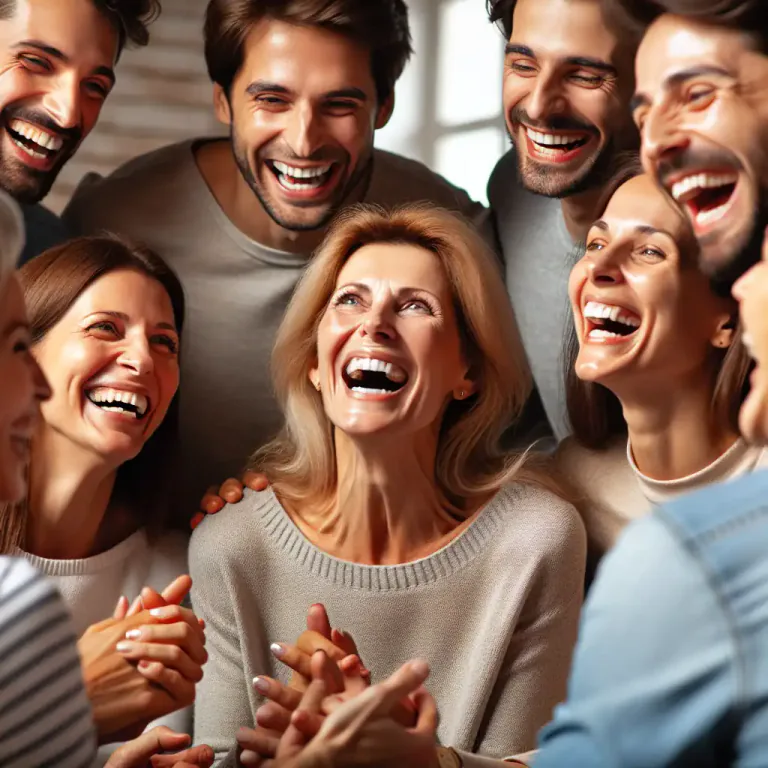 Visual representation of "giggle" - An amusing person or thing.