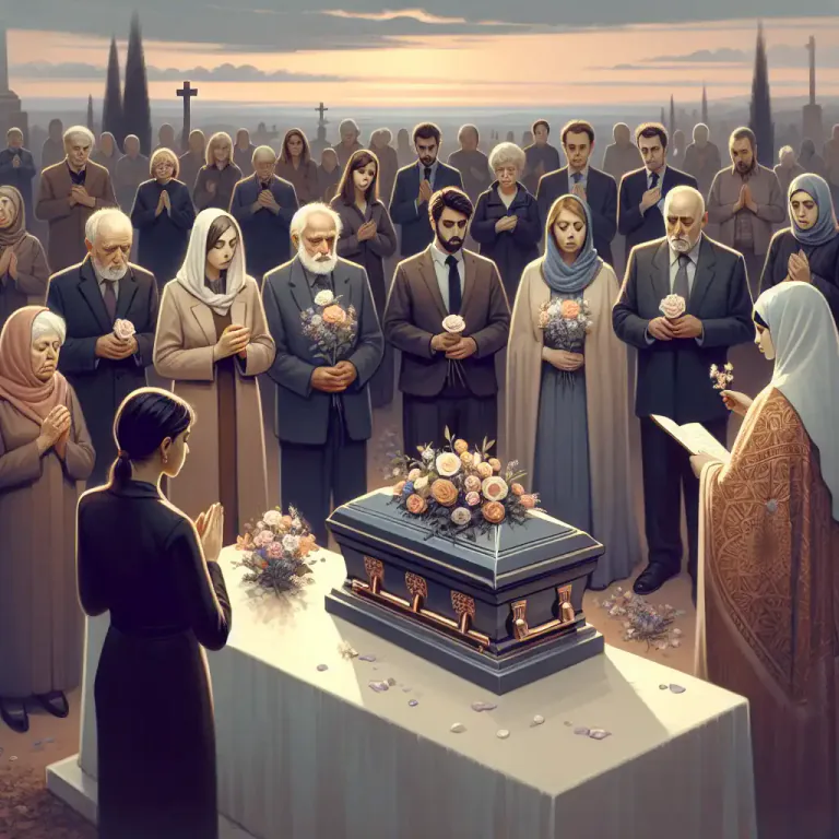 Visual representation of "committal" - The ceremony of burying or cremating a dead body