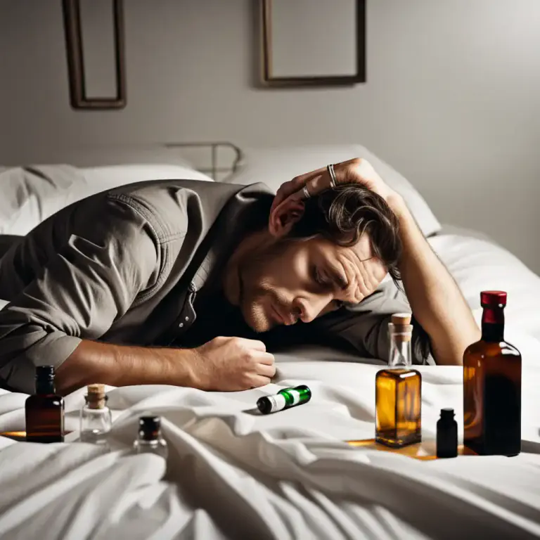 Visual representation of "hang over" - When the effects of alcohol that make you feel sick the next day