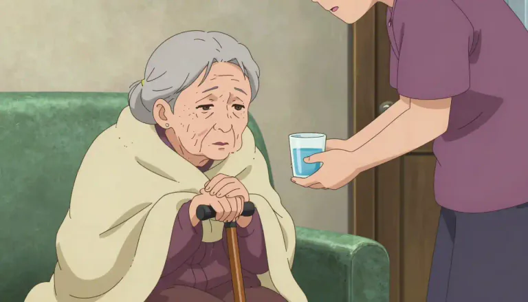 Visual representation of "infirm" - Not physically or mentally strong, typically because of age or illness.