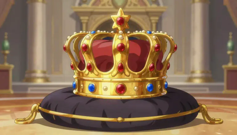Visual representation of "crown" - The special hat worn by a king or queen