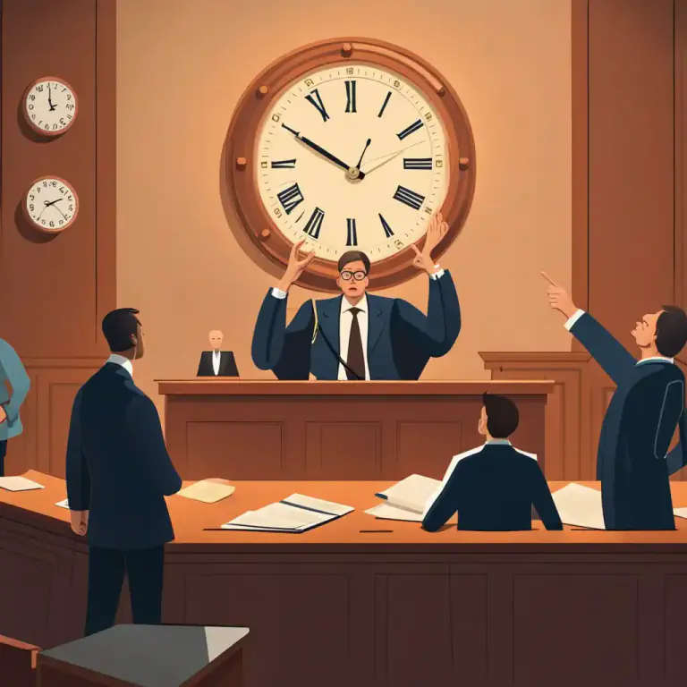 Visual representation of "dilatory" - Intended to cause delay, usually in legal context.