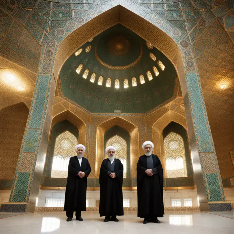 Visual representation of "theocracy" - A country that is ruled by religious leaders.