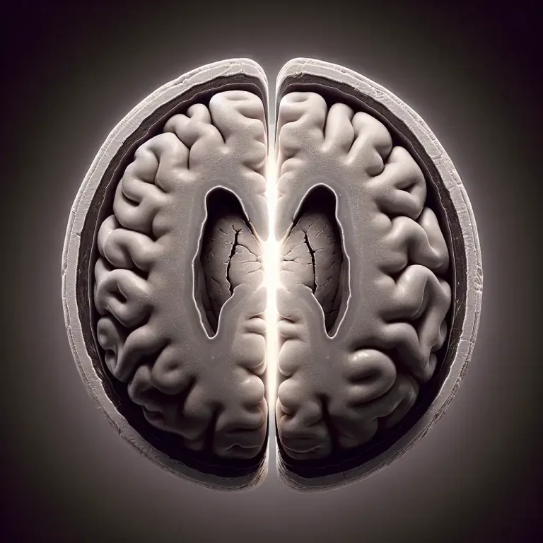Visual representation of "fissure" - A cleft or groove in an organ or tissue, especially in the brain.