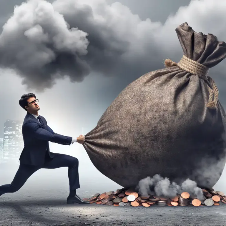 Visual representation of "stickiness" - An economic concept related to prices and wages that do not readily adjust to changes in economic conditions