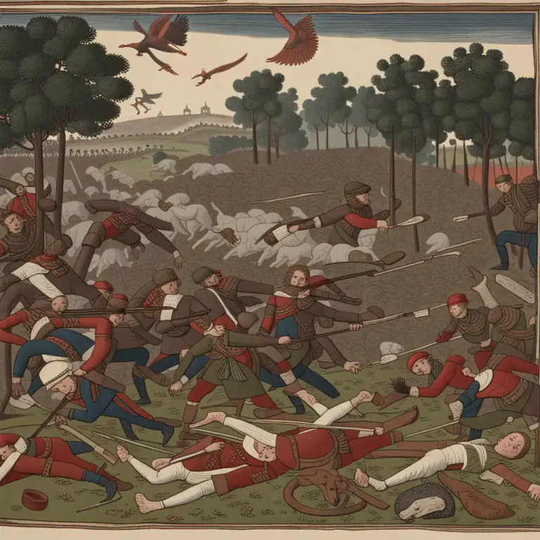 Visual representation of "slaughter" - The killing of a large number of people or animals in a cruel or violent way