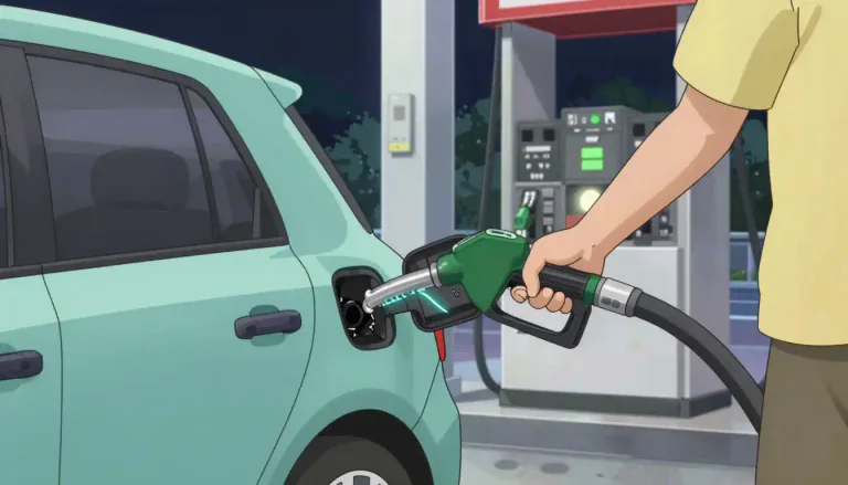 Visual representation of "refuel" - To give or take more fuel.