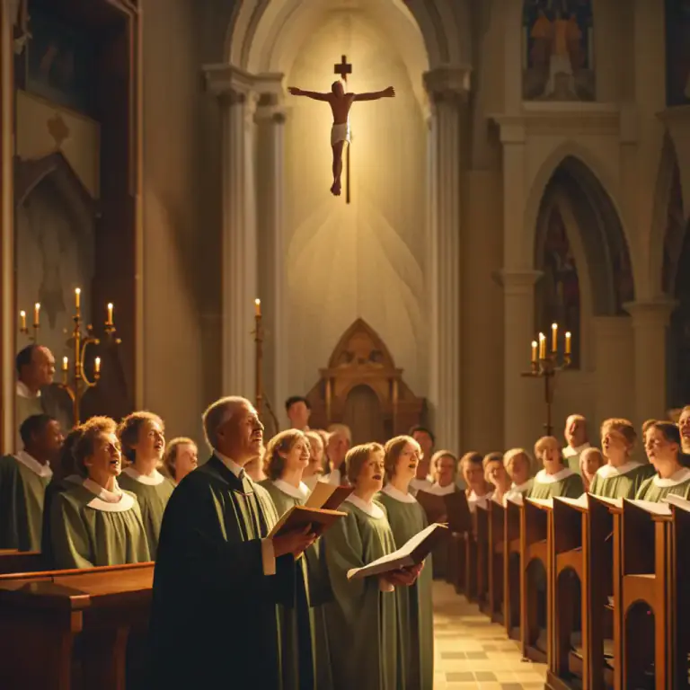 Visual representation of "praise" - The act of expressing admiration for God, especially in song or prayer