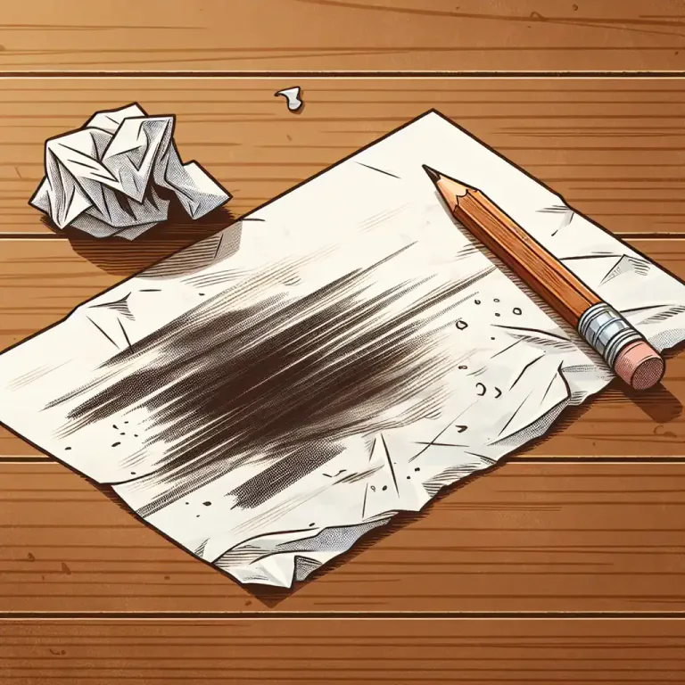 Visual representation of "erasure" - A place where something has been erased
