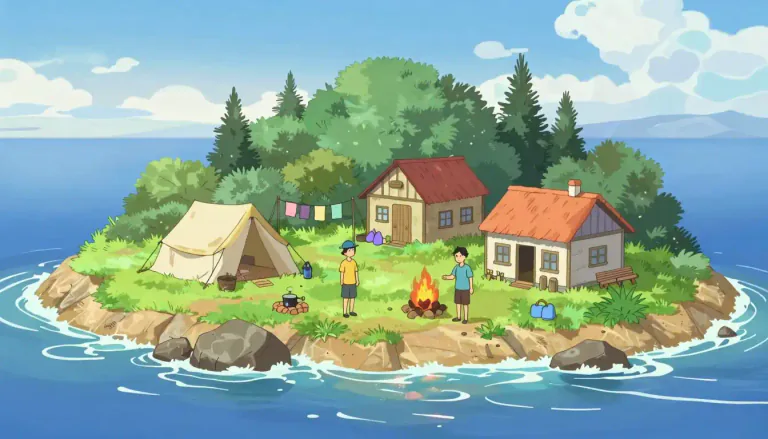 Visual representation of "inhabit" - to live or stay in a place