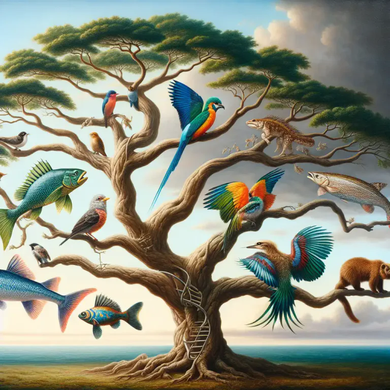 Visual representation of "divergence" - In genetics, the evolution of different forms or species from a common ancestor.