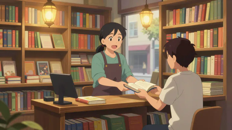 Visual representation of "bookseller" - A bookseller can also refer to someone who sells books as a profession, usually in a dedicated space.