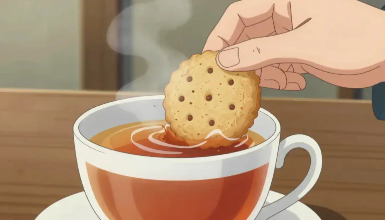 Visual representation of "dunk" - To put or drop something into a liquid quickly.