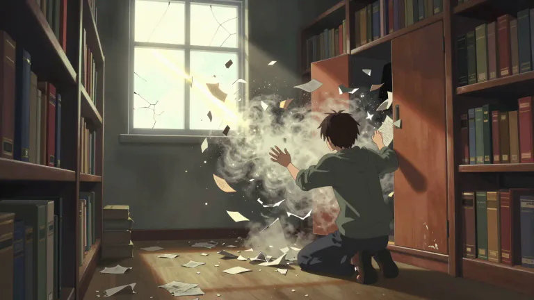 Visual representation of "irretrievably" - In a way that is not possible to correct or recover