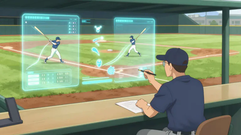 Visual representation of "sabermetric" - Relating to the use of statistical analysis to evaluate and compare baseball players' performances.