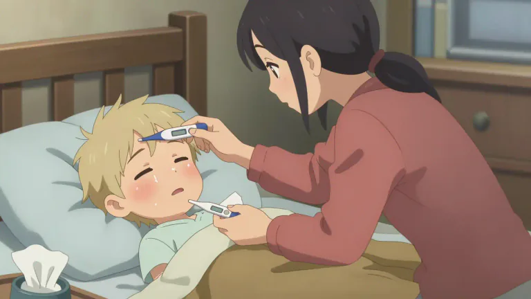 Visual representation of "sick" - Not feeling well, or suffering from a disease
