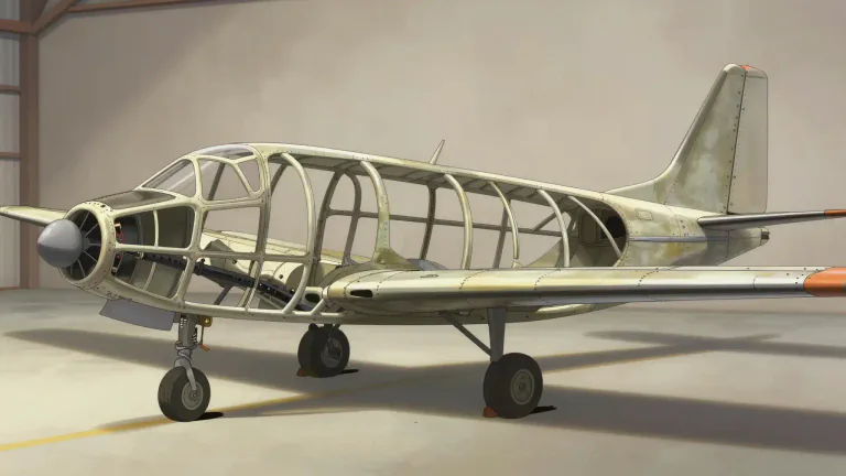 Visual representation of "airframe" - The main structure of an aircraft, excluding its engines and avionics.