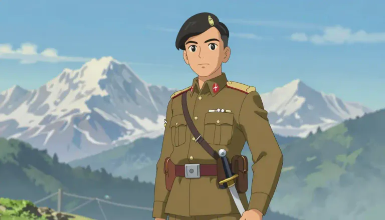 Visual representation of "gurkha" - A Gurkha is a soldier from Nepal, particularly known for service in the British and Indian armies.