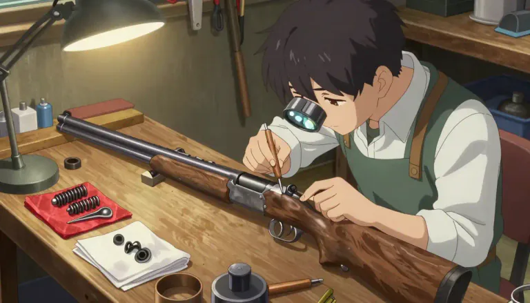 Visual representation of "gunsmith" - A person who makes or repairs guns