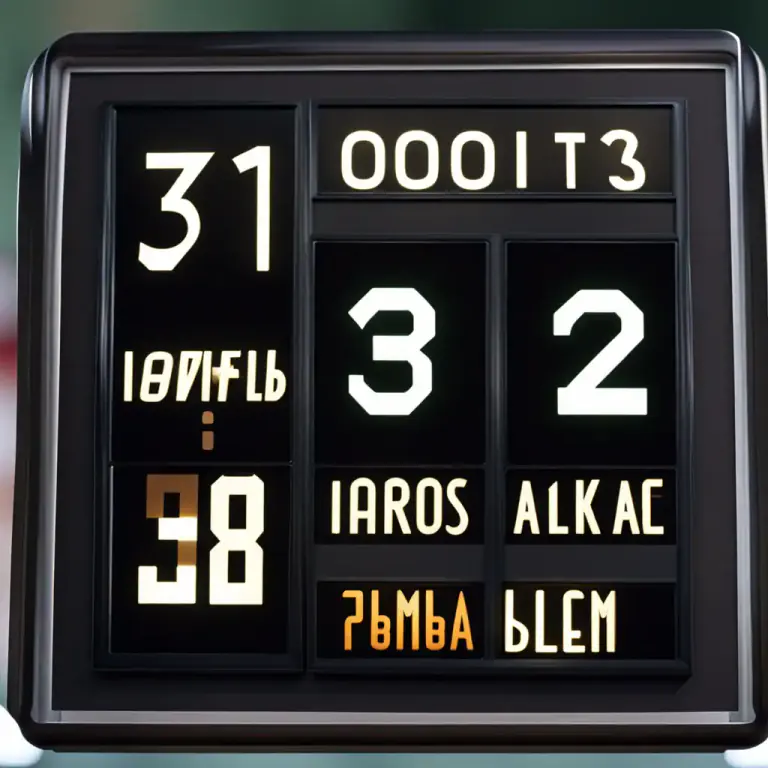 Visual representation of "score" - The number of points, goals, runs, etc. achieved in a game or by a team or an individual