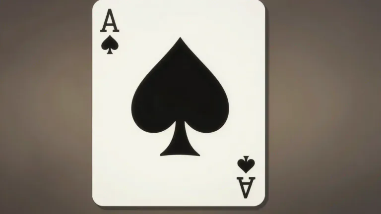 Visual representation of "spade" - One of the black symbols in a deck of cards, shaped like a pointed leaf