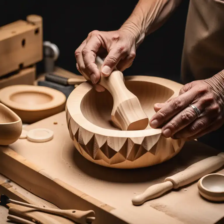 Visual representation of "rough out" - To carve, shape, or form something in a rough or unfinished way.