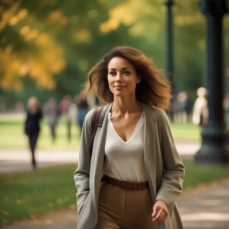Visual representation of "breeze" - To move casually, unhurriedly, or with an air of nonchalance
