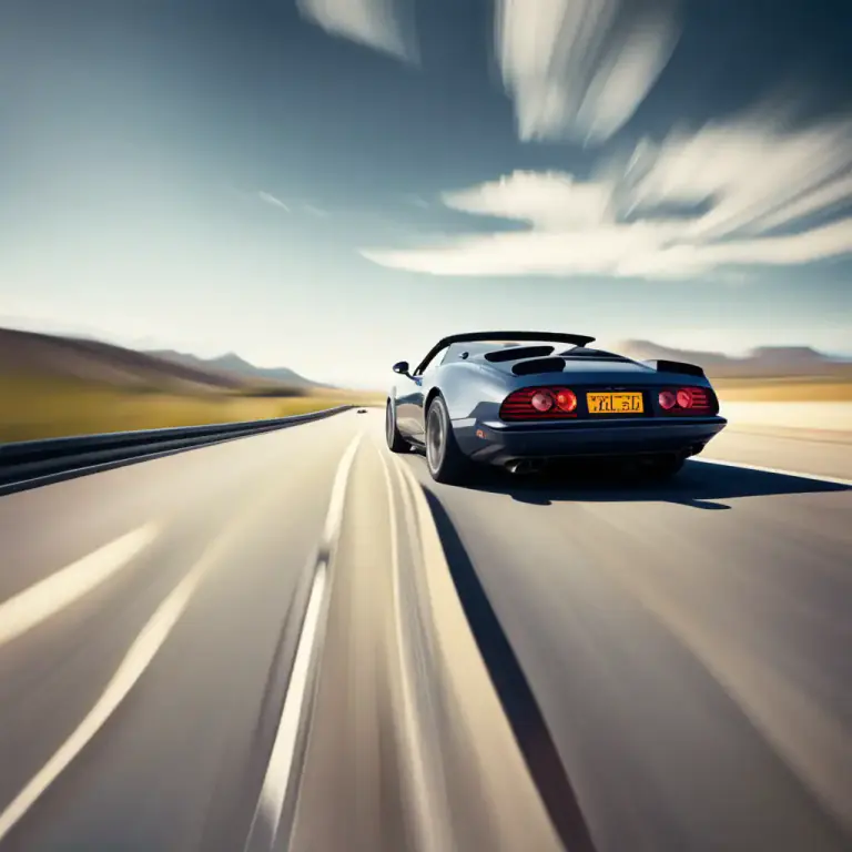 Visual representation of "ton" - In the UK, a speed of 100 miles per hour.