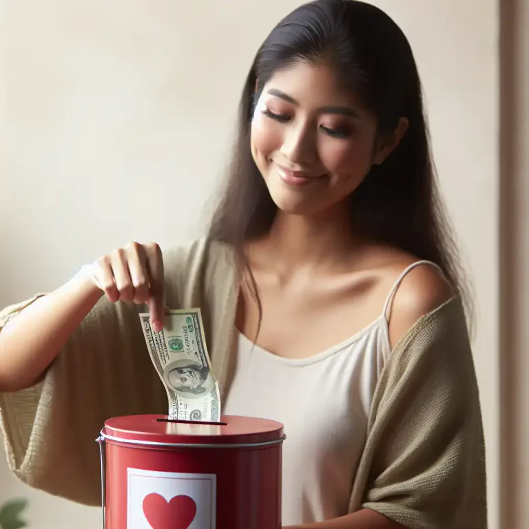 Visual representation of "subscribe" - To guarantee or donate money for a cause.