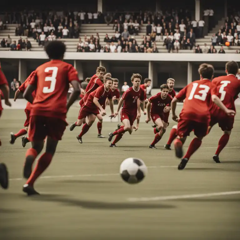 Visual representation of "be on the offensive" - In sports, to attempt to score points or gain an advantage.