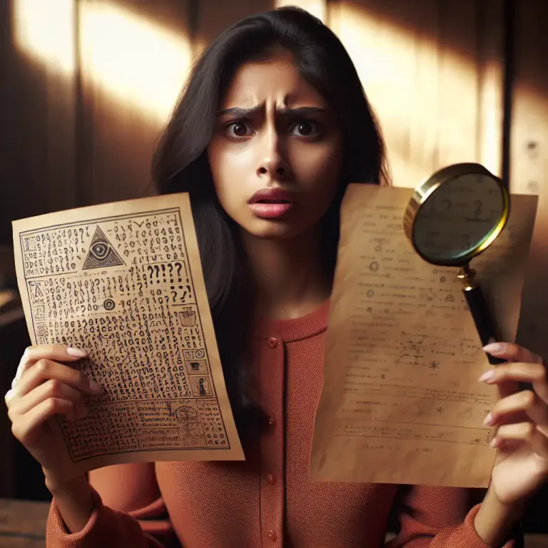 Visual representation of "decipher" - to convert (text in code or another language) into understandable form