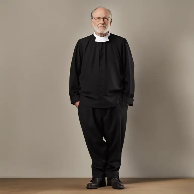 Visual representation of "clerical" - relating to clergy dress style